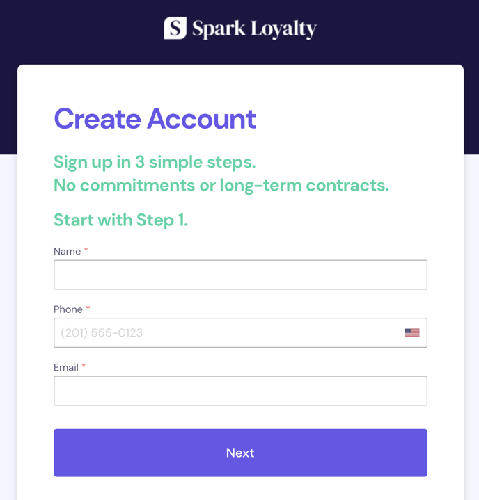 Sign Up for Spark Loyalty